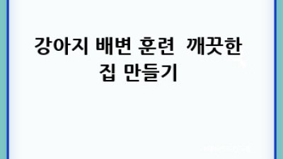 댕댕이 훈련, 전문가 없이도 가능할까요?