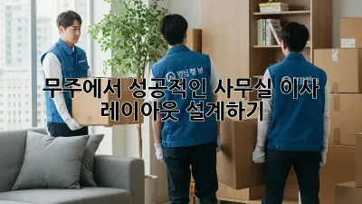 무주에서 성공적인 사무실 이사 레이아웃 설계하기